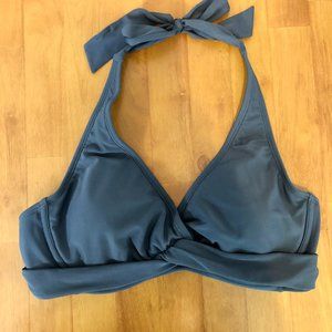 Athleta Gray Bikini Swim Top